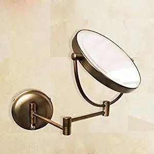 Bathroom mirrors The LED lights mirror makeup mirror bathroom mirrors folded telescopic mirror continental metal retro beauty mirror vanity mirrors