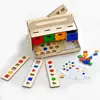 A012 - Natural wood "Smart case" multy-piece educational toy 2..6 years