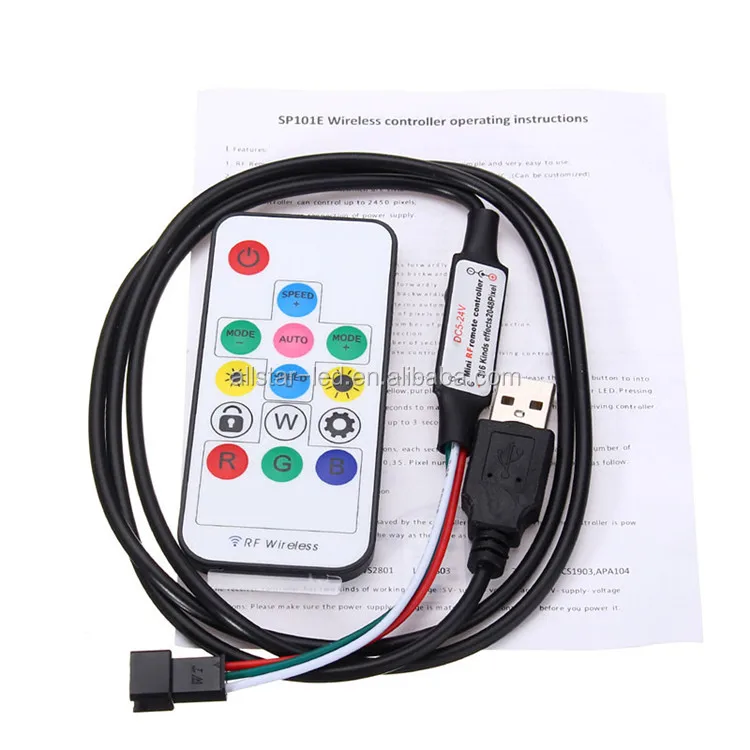 Usb 3key Button Control Dimmer For Dc5v Ws2812 Led Pixel Strip Module