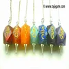 Chakra Sanskrit Engraved Hexagon Balancing Pendulum Set | Chakra Engraved Pendulums For Sale