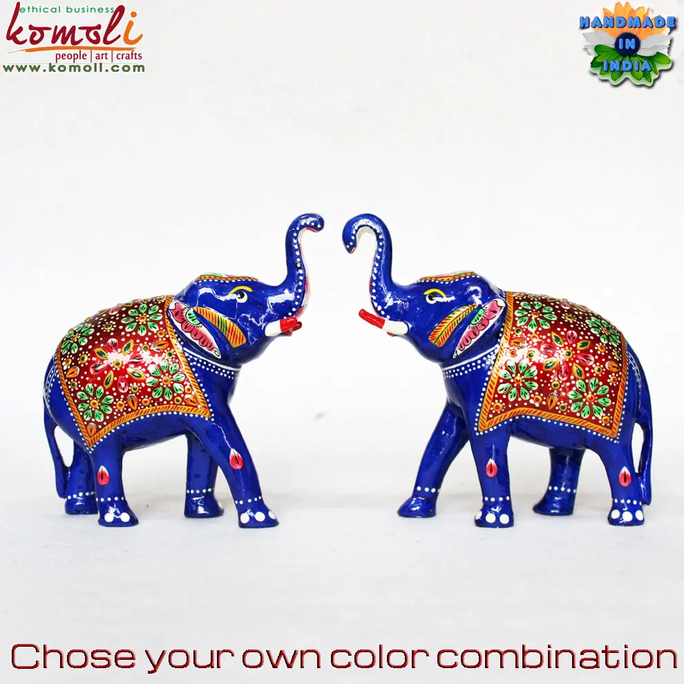 Handmade Enamel Working Elephant Decor Figurines Souvenir Statues Enamel Working Elephant Decor Figurines