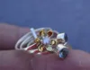 Love charming flower 925 sterling silver jewelry blue topaz, pearl gemstone ring wholesale exporter fashion silver ring