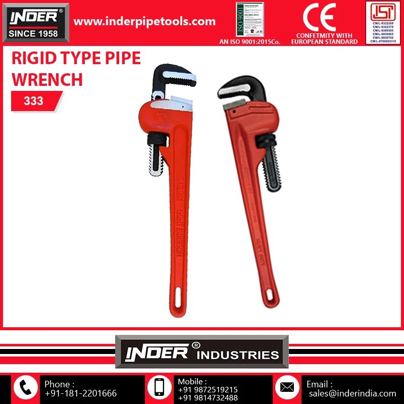 High Quality Heavy Duty Pipe Wrench Ridgid Type Red Color At Cheap