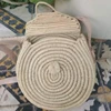 Purse raffia with closure natural raffia fiber