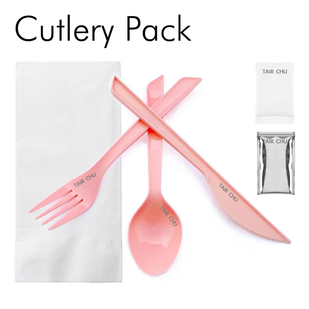 Made In Taiwan Black Plastic Airline Disposable Cutlery Set Buy