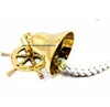 Solid Brass Wall Hanging Ship Bell Nautical Brass Wheel Door Bell CHCOM630