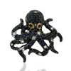 Blue Sapphire Silver 925 Sterling Indian Ruby Diamond Octopus Design Pendant Jewelry