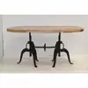 Industrial Crank Table Base For Sale Cast Iron Crank Screw Mechanism Dinning Table Adjustable Height folding Table