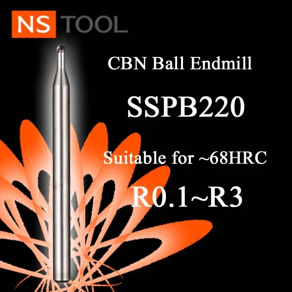Ns Tool Sspb220 Cbn Ball Endmill For Hard Material - Buy Cbn 