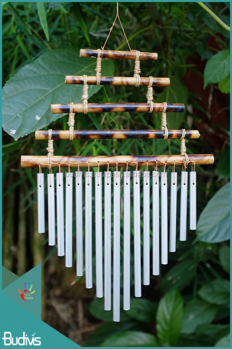 Hanging Bamboo Wind Chimes Bell Harmony Natural Sound Tuned100