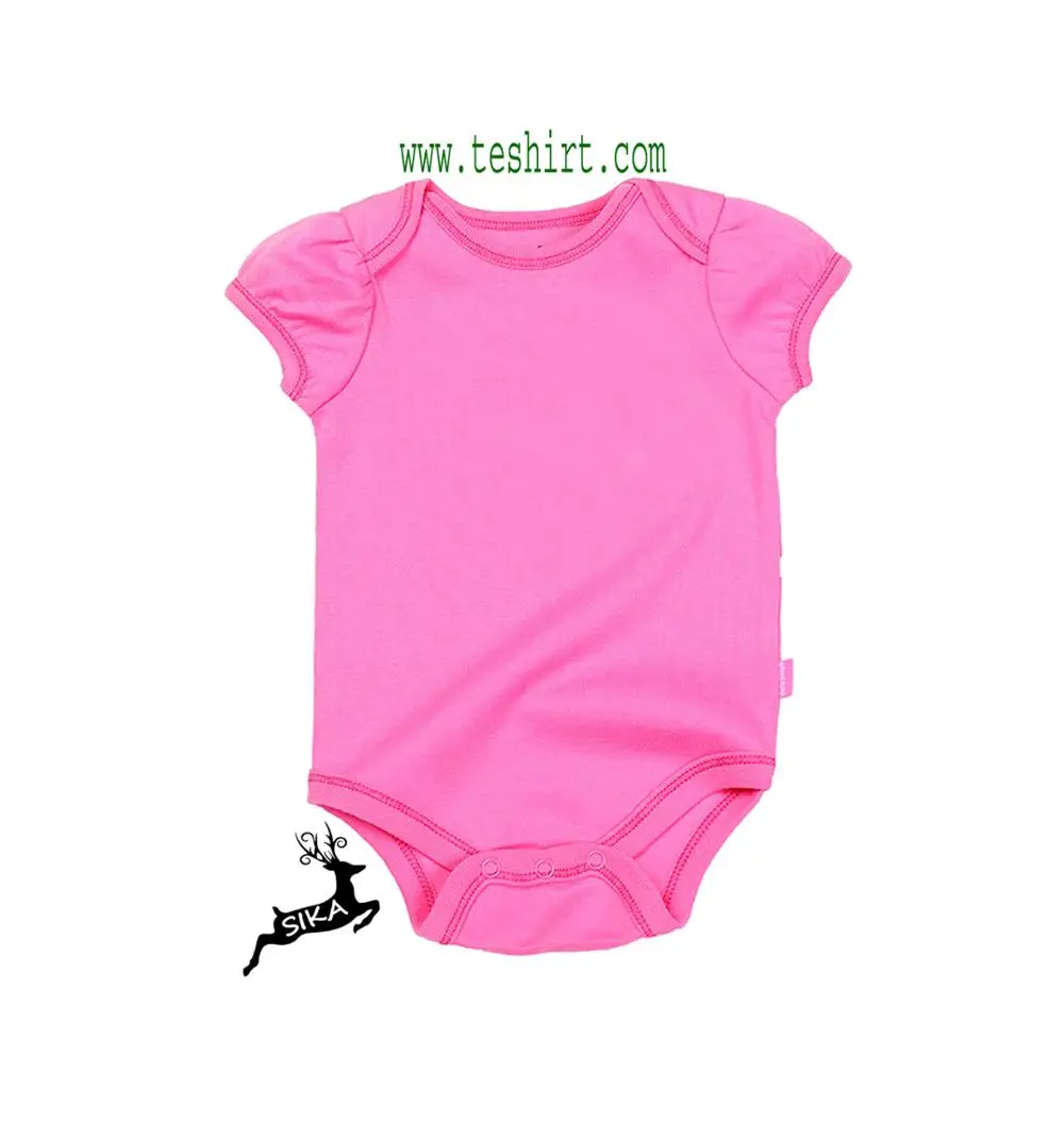 pink plain ruffle sleeve cheap romper tirupur