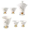 Delicate Design White Ceramic Fair Porcelain tea cups set with tea pot