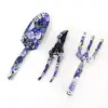 C&C 3 Piece Aluminum Garden Tool Set with Purple Print - Trowel, Cultivator, Pruning Shear, Gift Set for Gardening Needs