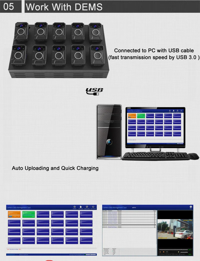 8/10 Units Body Worn Camera Multi Port Usb Charger Station Universal