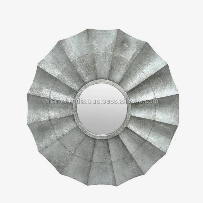 Jute And Galvanized Round Metal Framed Mirror Buy Jute And Galvanized