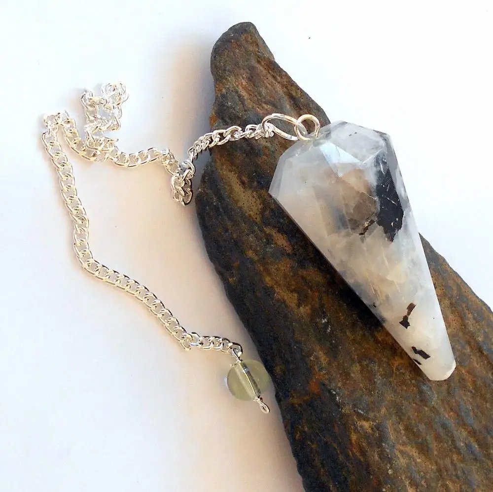 Reiki//Chakra//Metaphysical YOU CHOOSE! A Moonstone Polished Stone Pendulum