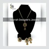 Gold plated pendant set in Polki & Emerald stones - Gold Plated Casting Pendant Set - Hot selling