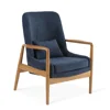 restaurant bistro hotel coffee shop living room modern oak wooden fabric single seater lounge sofa chair