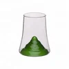 Tableware manufacturer cooling beer glass with green base 370 ml