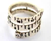 Ruler wrap Tailor Jewelry scale measurement sewing needlework couturier Rings