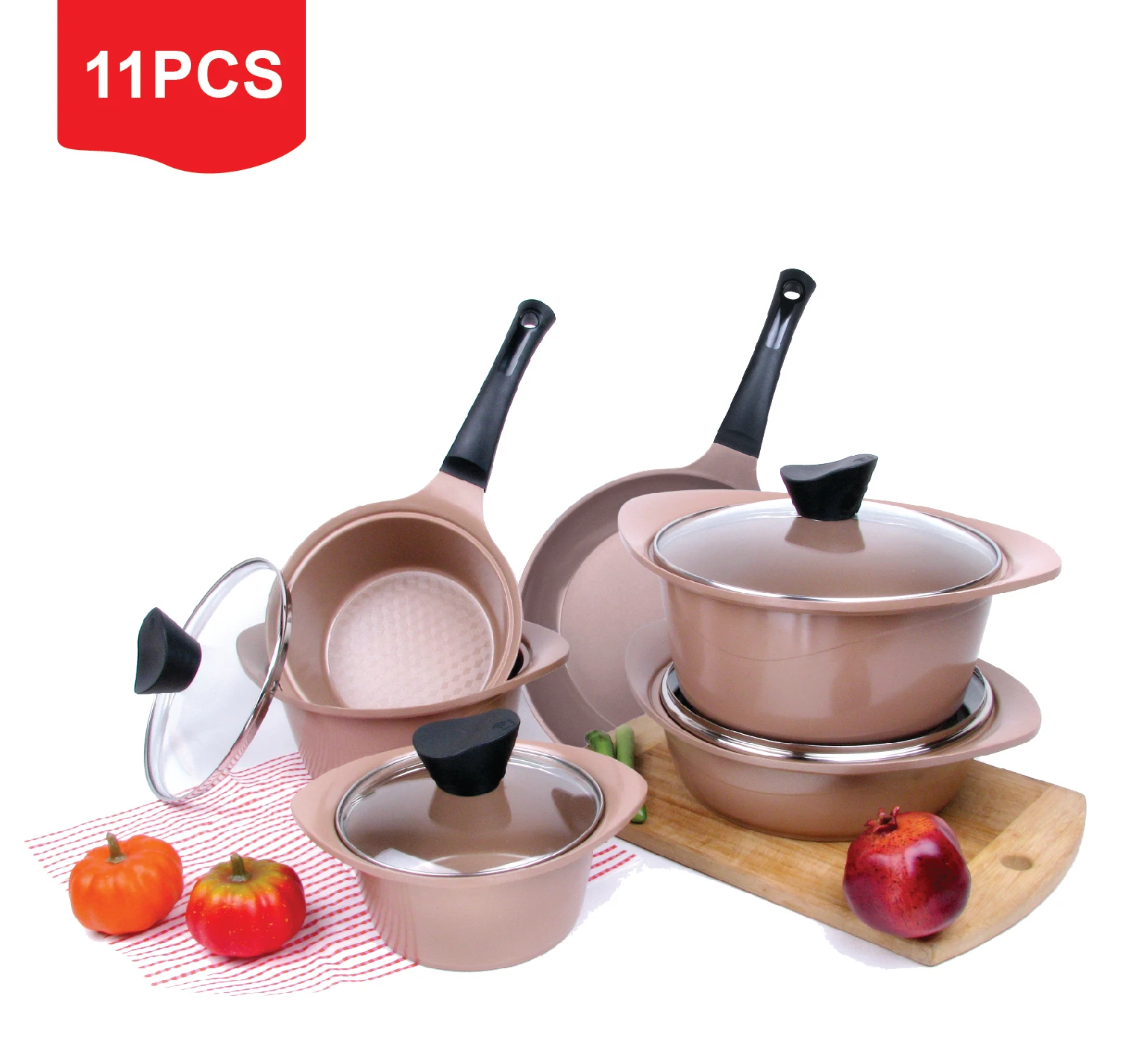 Top Selling Die Cast Aluminium Granite Coating Cookware Set