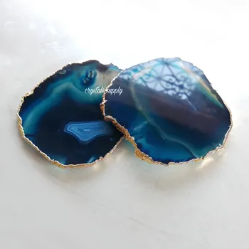 blue agate coasters