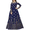 Heavy Pattern Anarkali suits dress /Navy Blue Anarkali Silk Suits / Designer Anarkali suits