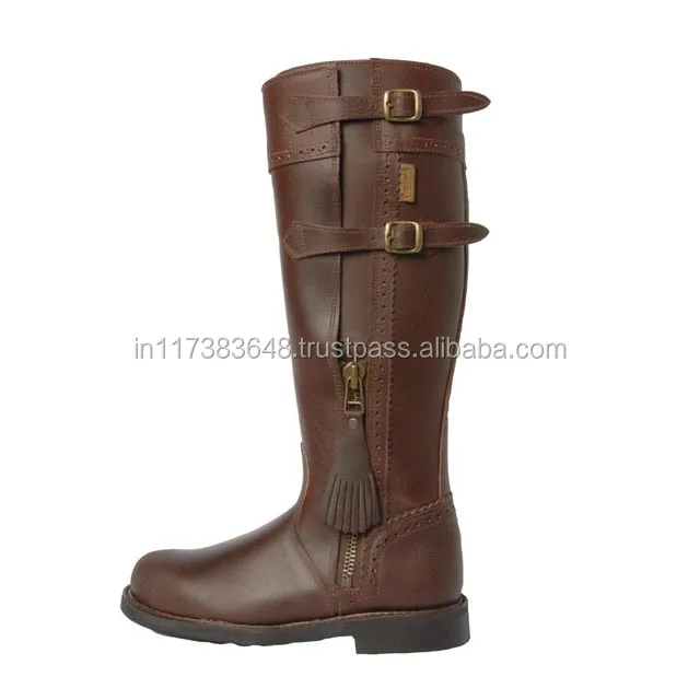 Indian Leather Horse Riding Fancy Boots 