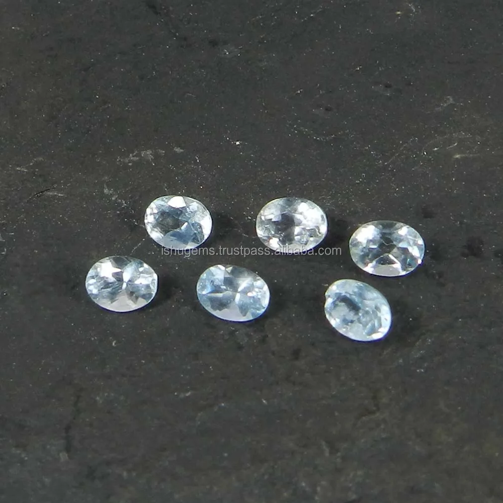 Natural Aguamarina Aaa 5 Mm X 4 Mm Oval corte Joya Piedra Preciosa /"AAA/" de grado