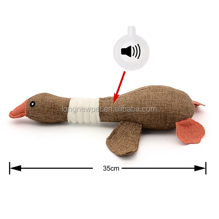 stuffed goose dog toy