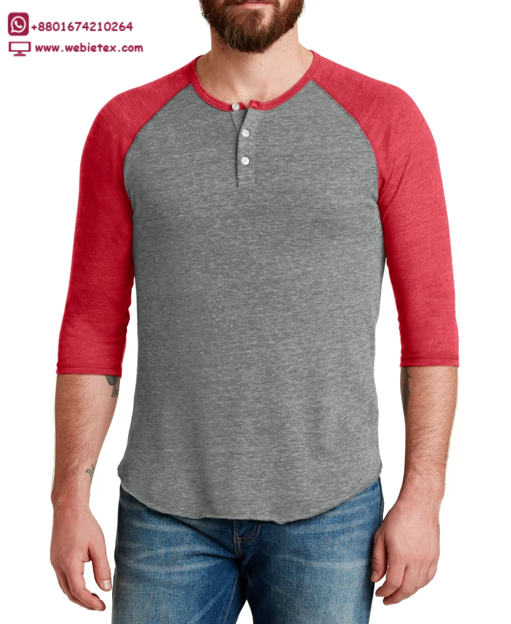 Mens Raglan Henley Shirt,Henley T-shirts,100% Cotton Raglan - Buy Mens ...