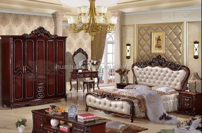 royal king size bed bedroom furniture sets wooden frame leather bed