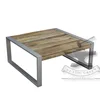 Vintage Industrial Square Raw wood Coffee Table
