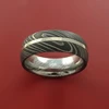 CUSTOM HANDMADE DAMASCUS STEEL PRECIOUS BRASS INLAY RINGS