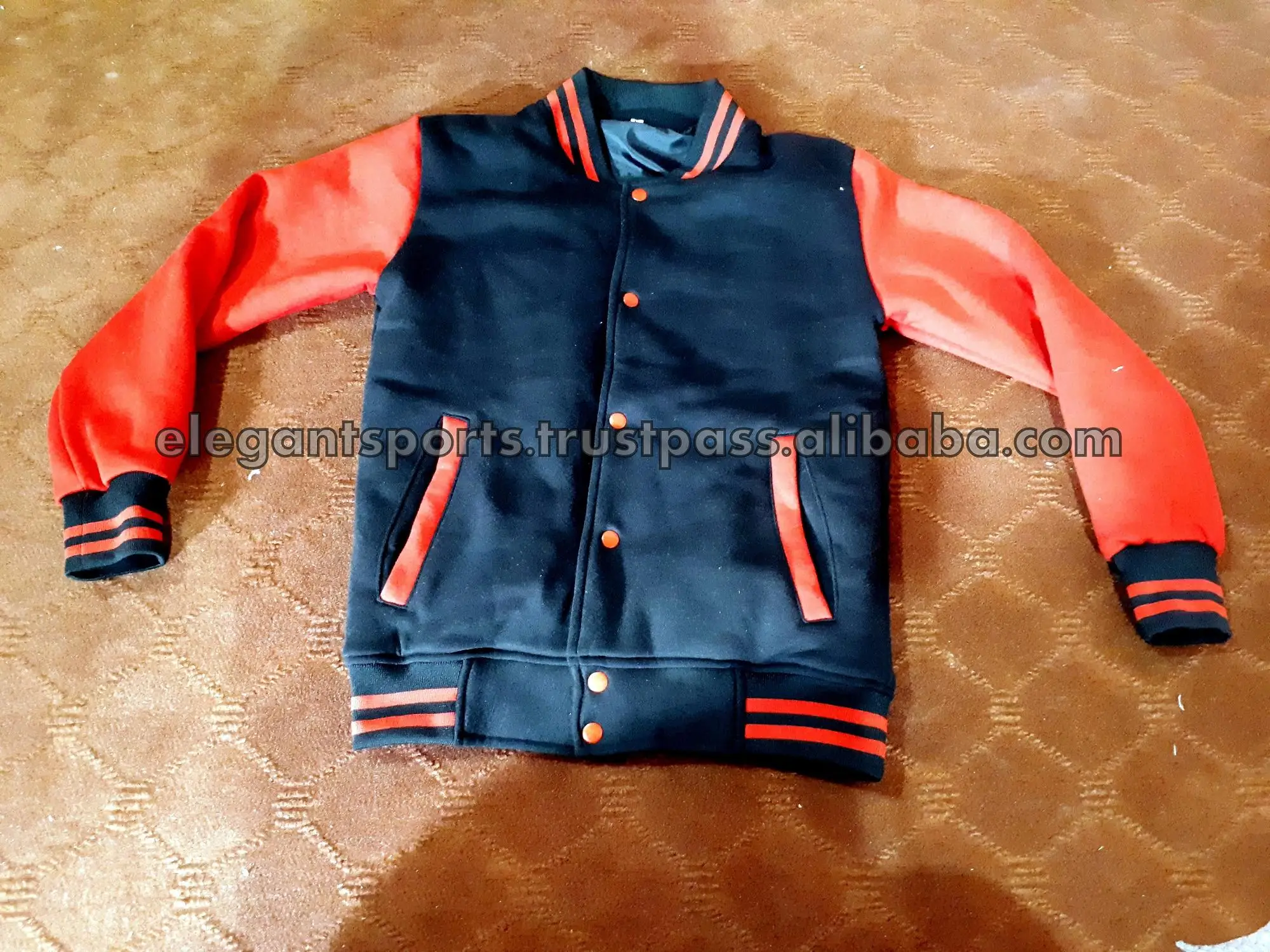 Custom Satin Polyester Varsity Jacket Baseball Letterman Jacket Custom