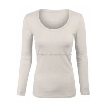 plain long sleeve t shirts women's