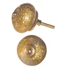 Gold Silver Sparkly Ceramic Knobs, Drawer Cabinet Handle Pulls, Brass Hardware CK 531