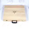 Masonic Regalia Apron Case Made of Solid Wood with Natural Look with Front Square and Compass Engraving
