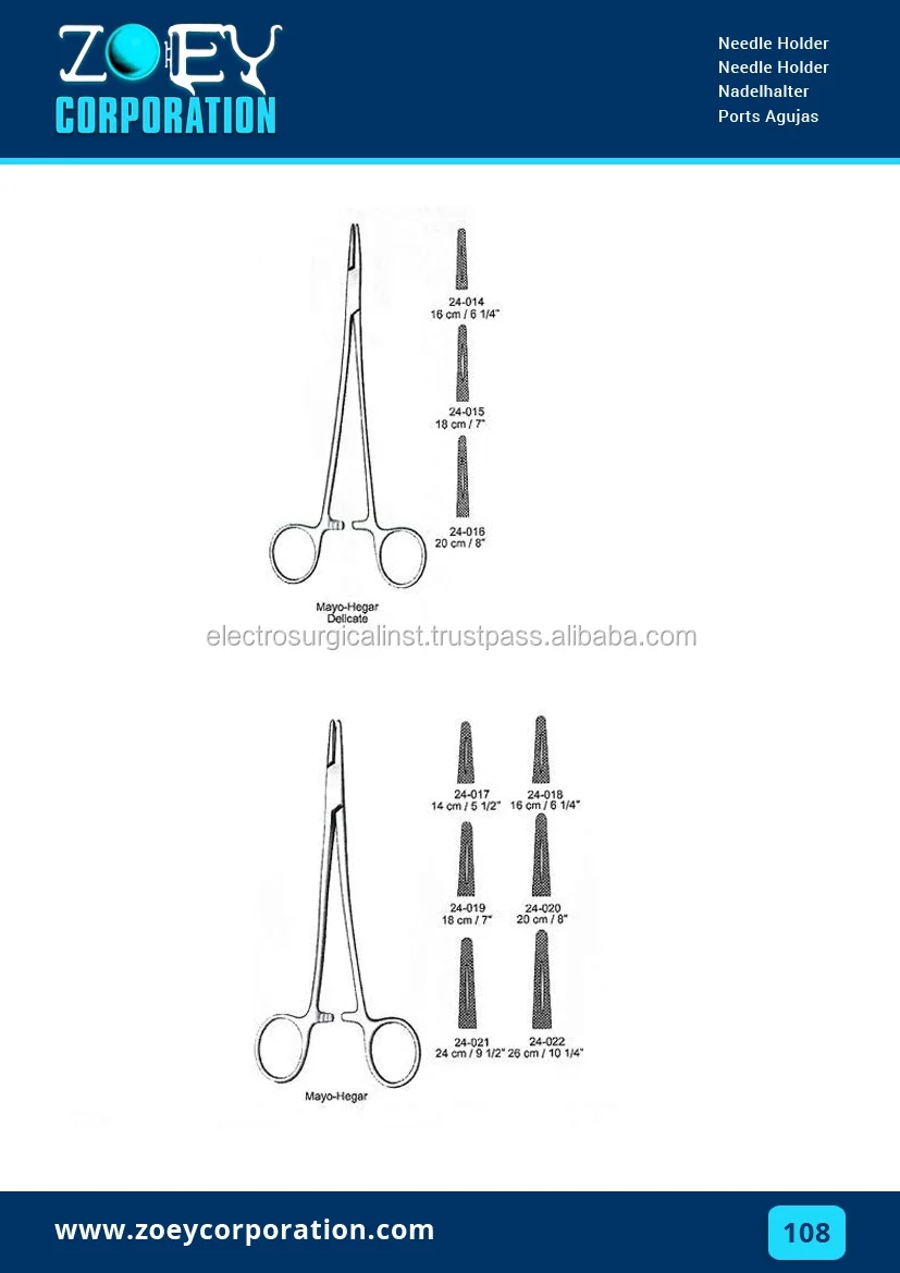 Mayo-hegar Needle Holder Forceps - Buy Mayo-hegar Needle Holder,Mayo ...