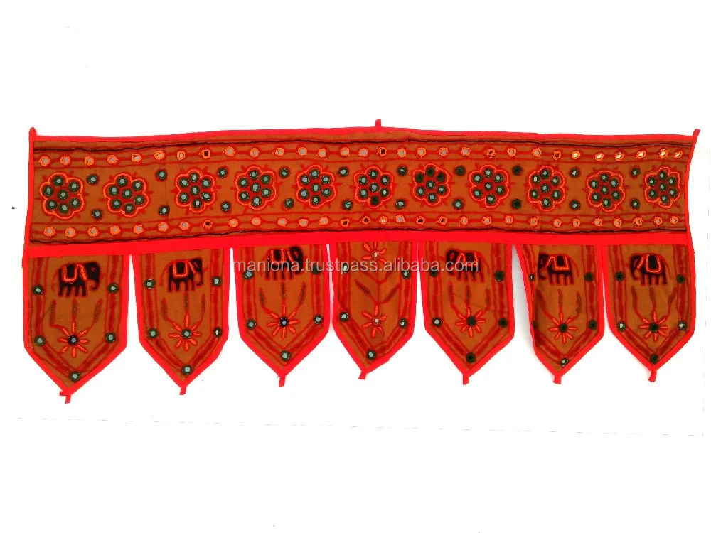 Indian Ethnic Window Valance Home Decor Vintage Embroidered