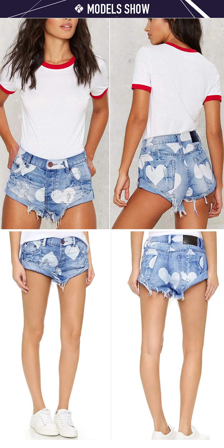 jeans with patterned cuffs