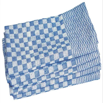 100% Cotton Blue White Checkered Cleaning Kitchen Dish Tea Towels ...