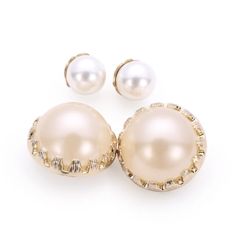 Fancy half round pearl shank button for coat