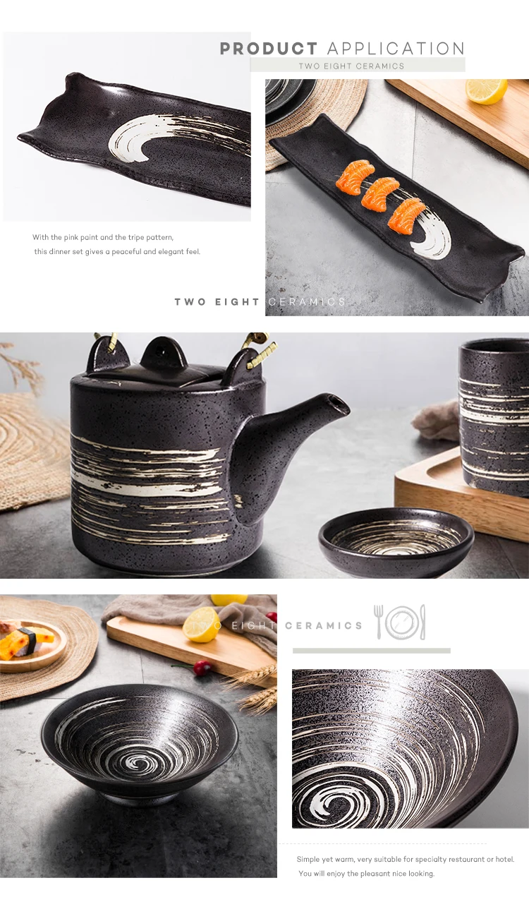 Best Heat Resistant Porcelain Dinnerware, Restaurant Supply Tableware Dinner Set, Japanese Ceramic Plate
