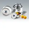 All Stainless Steel Air-tight Food Container( Circle Type ) LFBG, RoHS, Made in Korea Spotless Hinge Lock acquiring patent