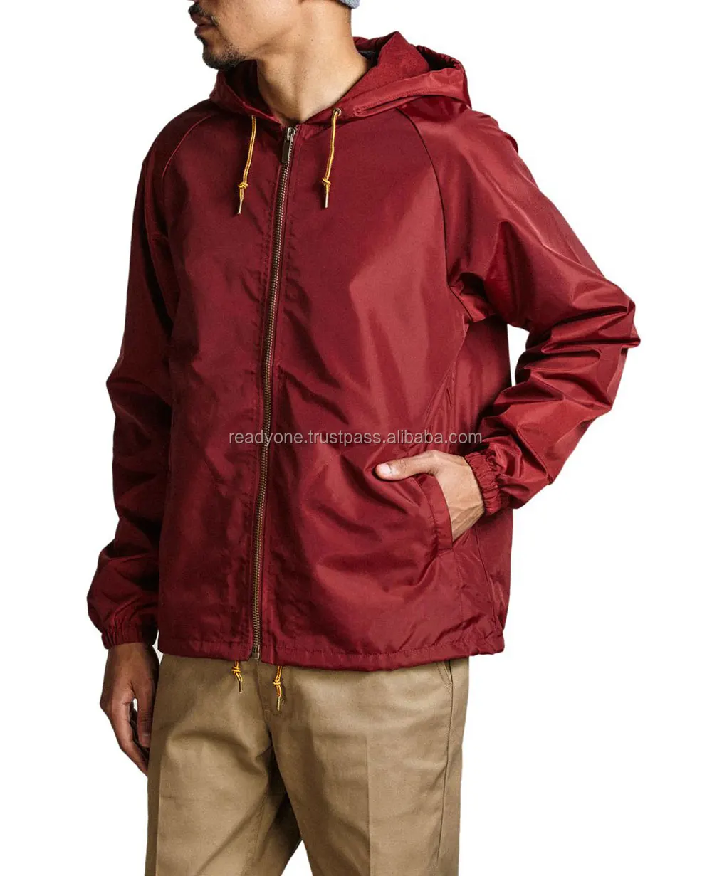 plain red windbreaker