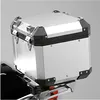 HOT SALE SILVER MOTORCYCLE ALUMINUM OUTBACK TOP CASE TAIL BOX WITH BRACKET BOTTOM PLATE