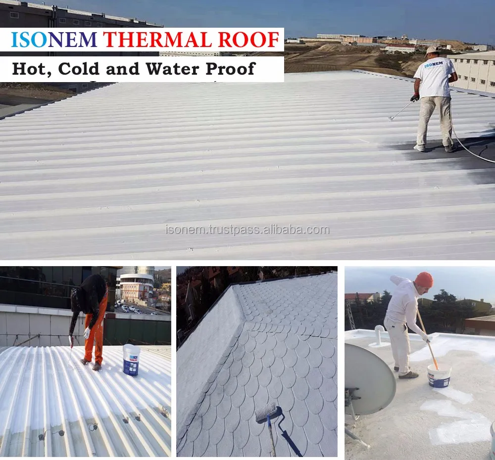 isonem thermique peinture de toit isolation réfléchissante de la chaleur,  toit frais, économie d'énergie isolation revêtement fabricant de turkiye