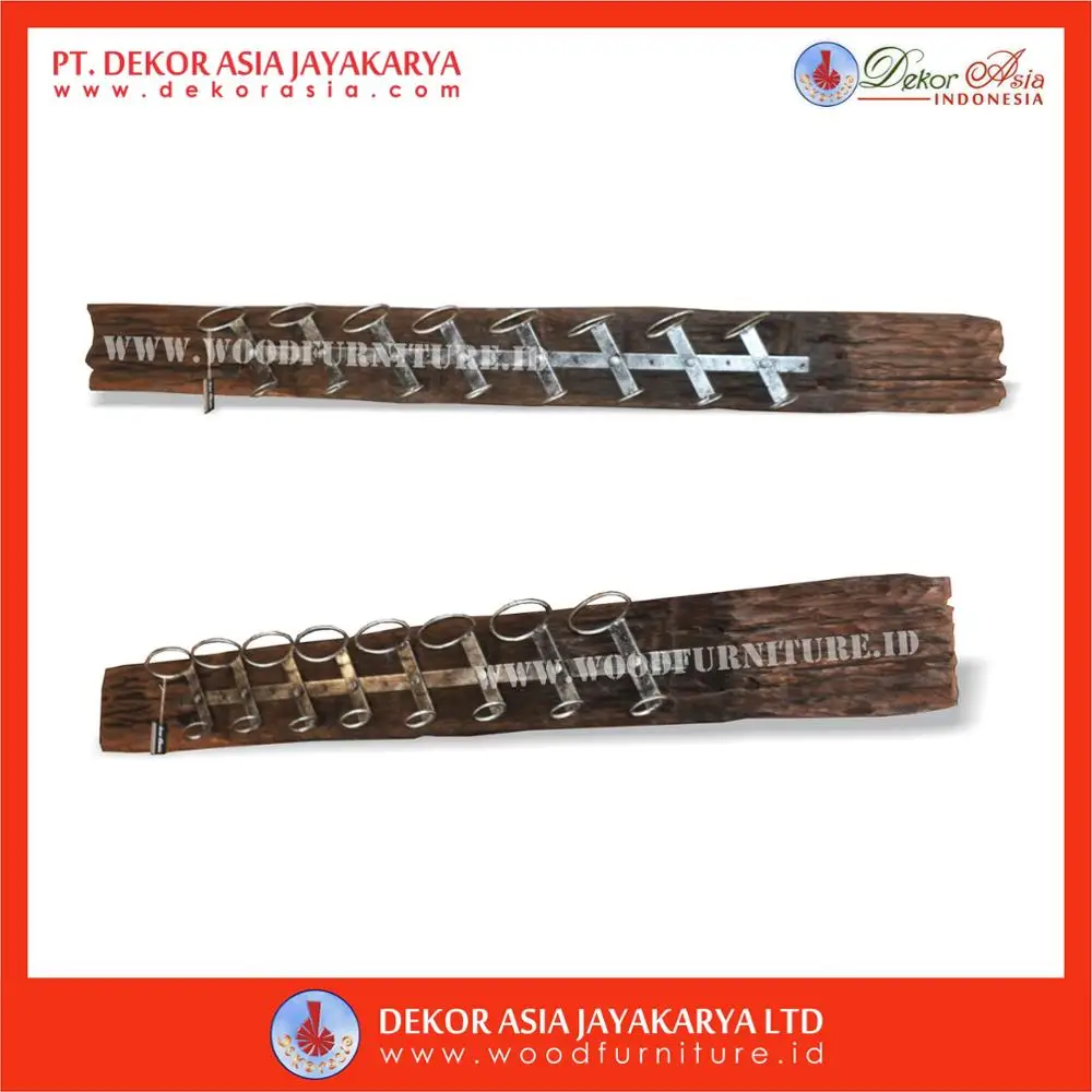 Recycled Railway Horizontal Line Bottle Holder,Wooden Wine Racks,Wine