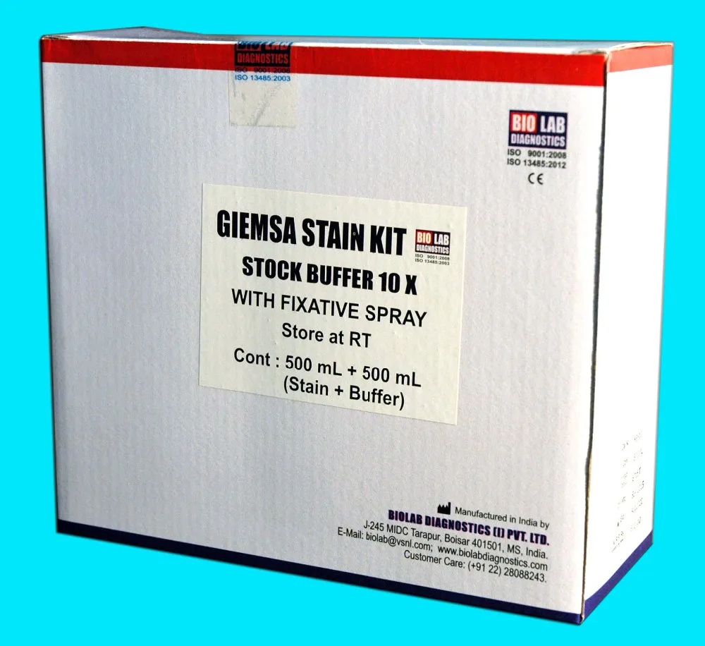 Giemsa Stain Kit With Easy Fix Spray Fixative For Malaria - Buy Giemsa ...